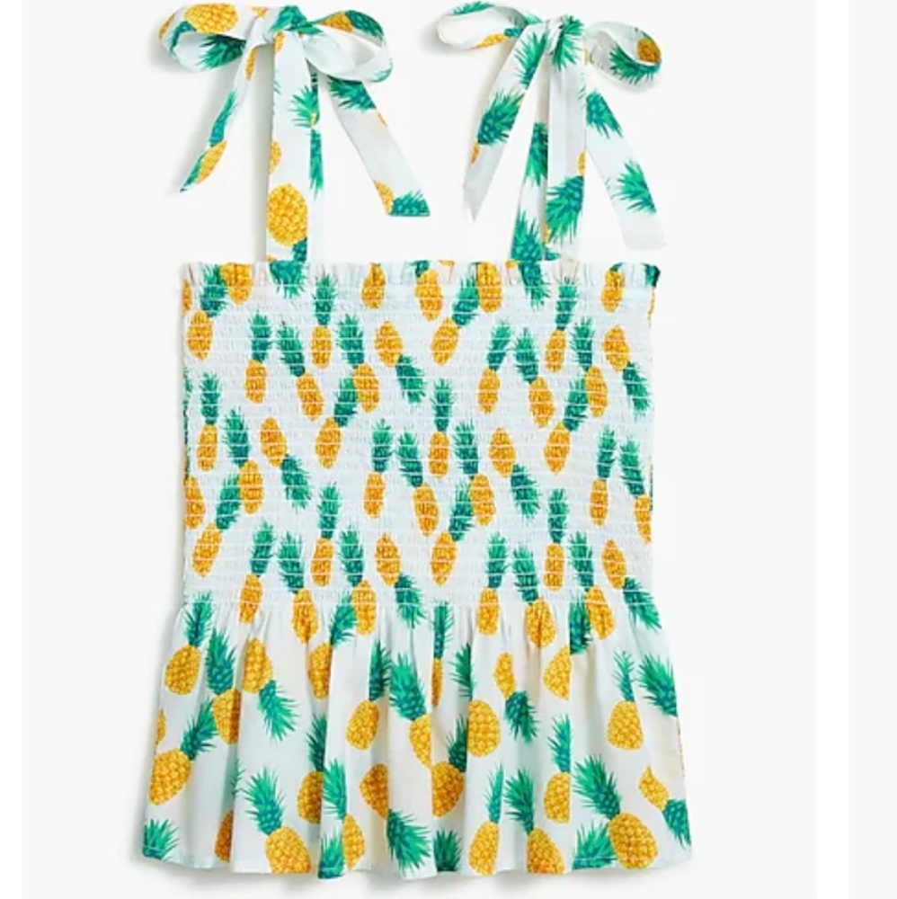 J. Crew Pineapple Print Top